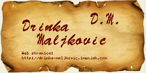 Drinka Maljković vizit kartica